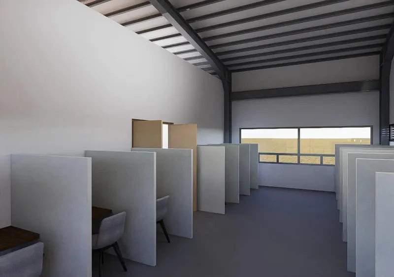 Aula de examen teórico · Ibagué · Diseño y mobiliario